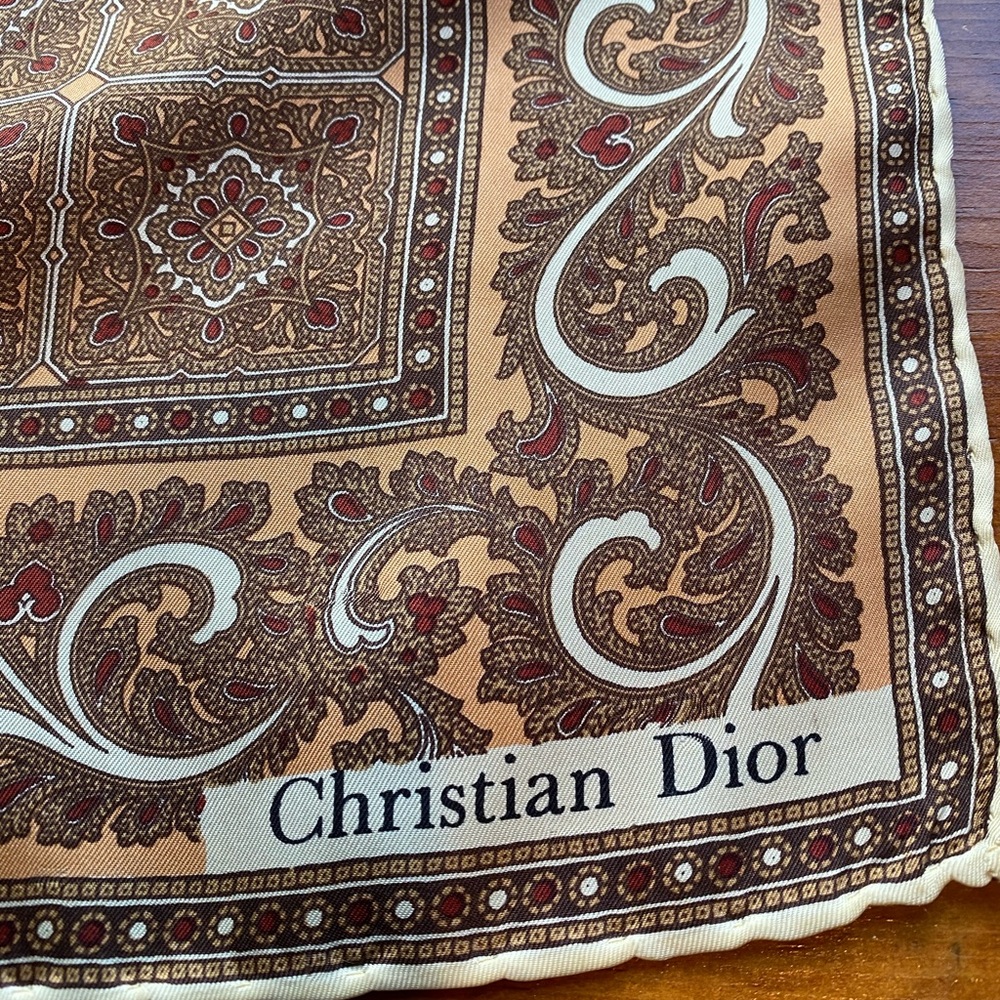 Vintage Christian Dior silk scarf